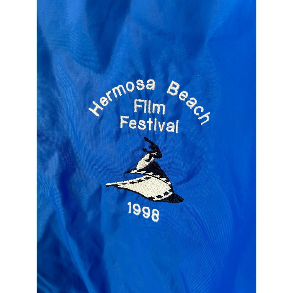 Vintage Auburn Sportswear 1998 Hermosa Beach Film Festival Coaches Jacket Blue L - Picture 3 of 12